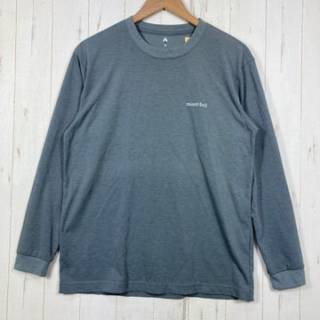 【Men's M グレー系】 Montbell ( モンベル ) WIC. ロングスリーブ T Wickron Long Sleeve T 吸汗速乾 通気性 UVカット ポリエステル ウェア トップス インナー シャツ ロングスリーブTシャツ クルーネック 化繊