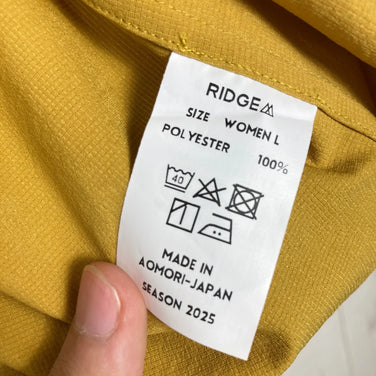 Ridge Mountain Gear 女士大号黄色基本款长袖衬衫（乡村芥末黄）、涤纶、上衣、汗衫