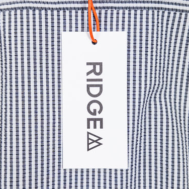 Women's Small Gray Ridge Mountain Gear Basic Long Sleeve Shirt Stripe Gray/White Polyester Top