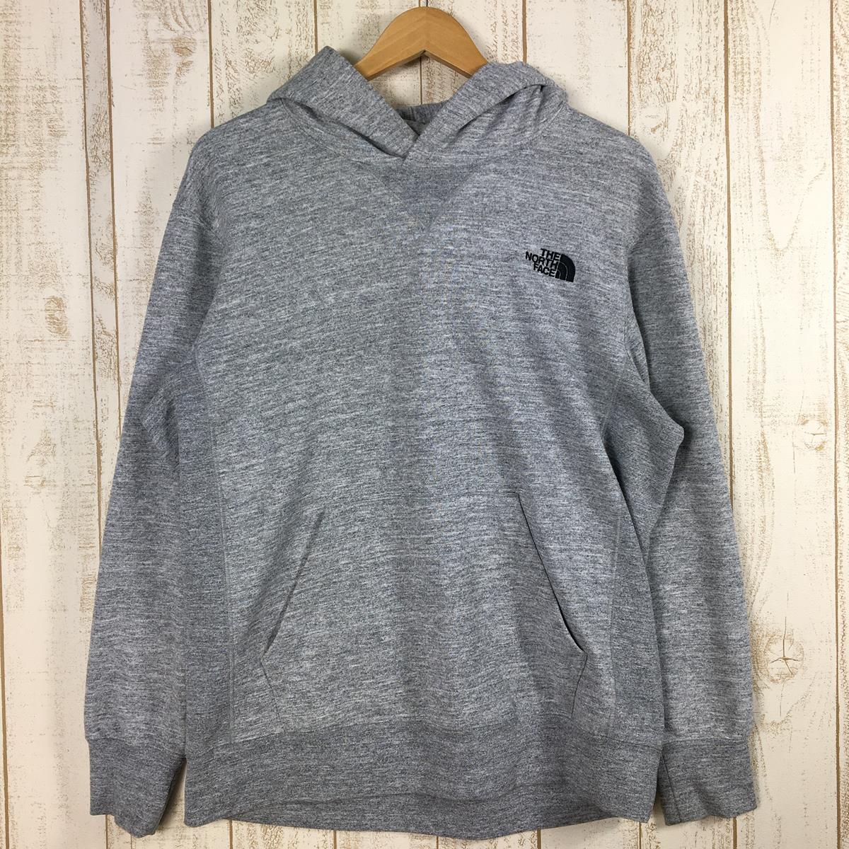 【Men's XL グレー系】 The North Face ( ザ・ノースフェイス ) スクエア ロゴ フーディ Square Logo Hoodie スウェット パーカー プルオーバー NT11953 Asian Men's  化繊 フーディ インナー シャツ