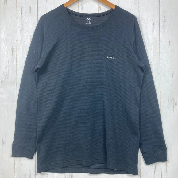 【Men's XL ブラック系】 Montbell ( モンベル ) ジオライン EXP.ラウンドネックシャツ ポリエステル ウェア トップス インナー シャツ ロングスリーブTシャツ クルーネック 化繊 z00058441  化繊 ロングスリーブTシャツ クルーネッ