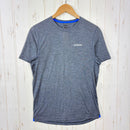 【Men's S ネイビー系】 2015 Patagonia ( パタゴニア ) ショートスリーブ ナイン トレイルズ シャツ S/S Nine Trails Shirt ポリエステル ウェア トップス インナー シャツ ショートスリーブTシャツ クルーネック 化繊-1