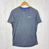 【Men's S ネイビー系】 2015 Patagonia ( パタゴニア ) ショートスリーブ ナイン トレイルズ シャツ S/S Nine Trails Shirt ポリエステル ウェア トップス インナー シャツ ショートスリーブTシャツ クルーネック 化繊