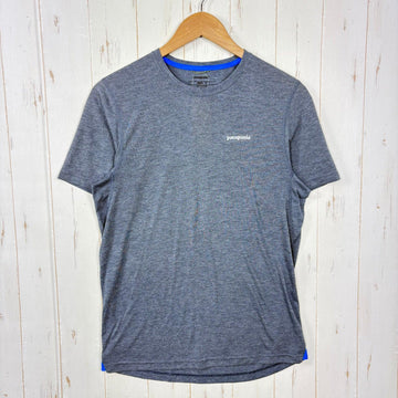 【Men's S ネイビー系】 2015 Patagonia ( パタゴニア ) ショートスリーブ ナイン トレイルズ シャツ S/S Nine Trails Shirt ポリエステル ウェア トップス インナー シャツ ショートスリーブTシャツ クルーネック 化繊
