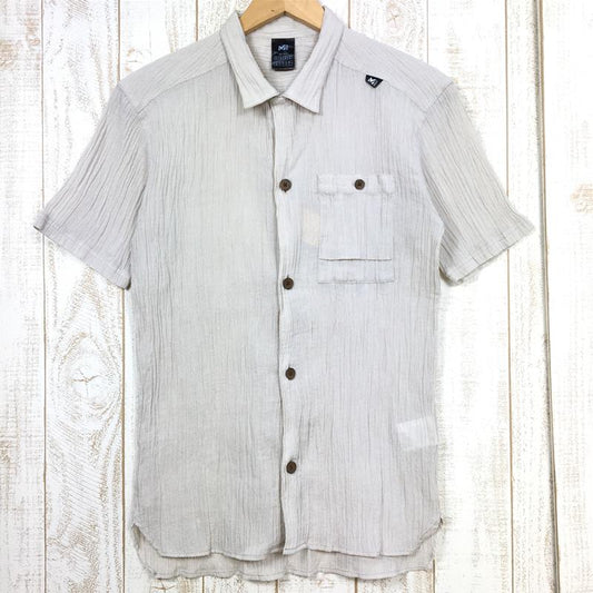 【Men's XS ベージュ系】 Millet ( ミレー ) ワシ プラス シャツ ショート スリーブ Washi+ Shirt Ss MIV01858 International Men's  コットン ショートスリーブシャツ インナー シャツ トップス ウェア