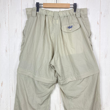 【Men's M ベージュ系】 1990s Columbia ( コロンビア ) フィッシング コンバーチブル カーゴパンツ Fishing Convertible Cargo Pants 生産終了モデル 入手困難 旧タグ ナイロン ウェア ボトムス コンバーチブル
