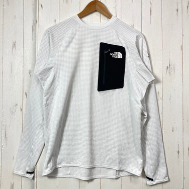 【Men's L ホワイト系】 The North Face ( ザ・ノースフェイス ) エクスペディション ドライ ドット クルー Expedition Dry Dot Crew ナイロン ウェア トップス インナー シャツ ロングスリーブTシャツ クルーネック