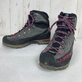 【Women's 24.3cm グレー系】 La Sportiva ( ラ・スポルティバ ) トランゴ アルプ エボ GTX ウーマン TRANGO ALP EVO GTX WOMAN Carbon / Cherry GORE-TEX｜Vibram｜Perwangerレザー フ