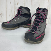 【Women's 24.3cm グレー系】 La Sportiva ( ラ・スポルティバ ) トランゴ アルプ エボ GTX ウーマン TRANGO ALP EVO GTX WOMAN Carbon / Cherry GORE-TEX｜Vibram｜Perwangerレザー フ