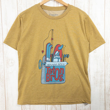 【Men's M イエロー系】 Teton Bros ( ティートンブロス ) TB Sardines Tee TB サーディン ティー ポリエステル TB241-82M Asian Men's 化繊 ショートスリーブTシャツ クルーネック インナー シャツ トッ - 【公式】2ndGEAR（セカンドギア）Webショップ【登山用品・アウトドア用品専門 買取販売店】