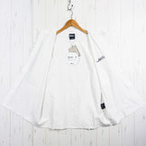 Men's Size L White Jackwolfskin JP Sunshelter Cardigan, Polyester, Long Sleeve Shirt, Synthetic Fiber, z00053092