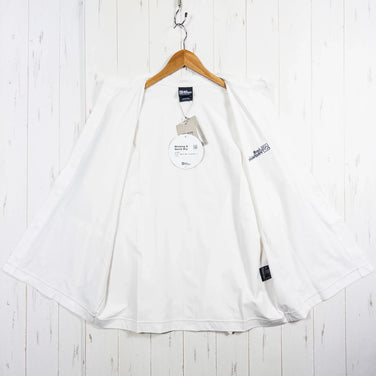 Men's Size L White Jackwolfskin JP Sunshelter Cardigan, Polyester, Long Sleeve Shirt, Synthetic Fiber, z00053092