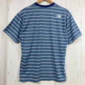 【Men's S ブルー系】 The North Face ( ザ・ノースフェイス ) ショート スリーブ フリー ラン ボーダー クルー Short Sleeve Free Run Border Crew ポリエステル ウェア トップス インナー シャツ ショー