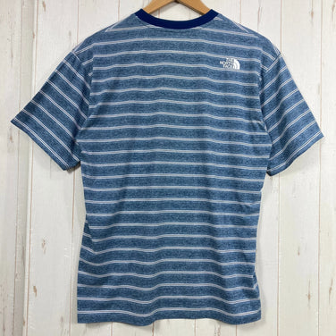 [Men's S Blue] The North Face Short Sleeve Free Run Border Crew - Polyester Wear Top Inner Shirt Sho