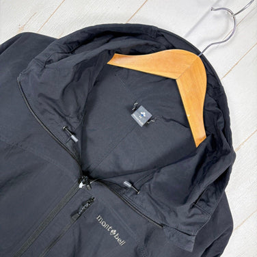 Montbell Men's Medium Black OD Parka, Nylon Windshell Jacket, z00055379.