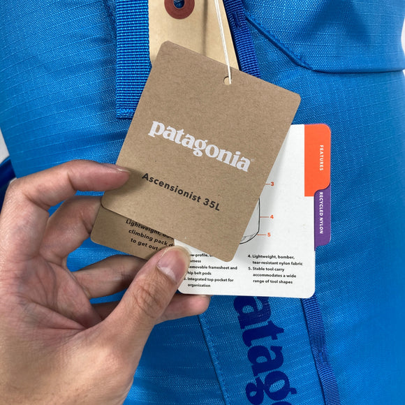 【Unisex S/M ブルー系】 2020 Patagonia ( パタゴニア ) アセンジョニスト パック 35L Ascensionist Pack 35L JOBL アルパイン クライミング リップストップ ナイロン バッグ ストレージ バックパック 容量【30