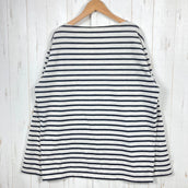 【Men's M-L アイボリー系】 Bring ( ブリング ) バスクシャツ カットソー ECRU×BLACK ポリエステル ウェア トップス インナー シャツ ロングスリーブTシャツ クルーネック 化繊 z00054000 ECRU×BLACK 化繊 ロングスリーブ