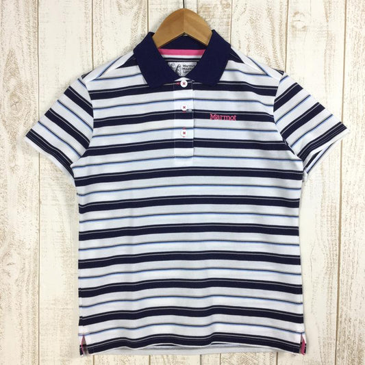 【Women's M ネイビー系】 Marmot ( マーモット ) フレッシュ ポロ シャツ Fresh Polo Shirt ショートスリーブ MJK-S3590W Asian Women's  化繊 ショートスリーブシャツ インナー シャツ トップス ウェア