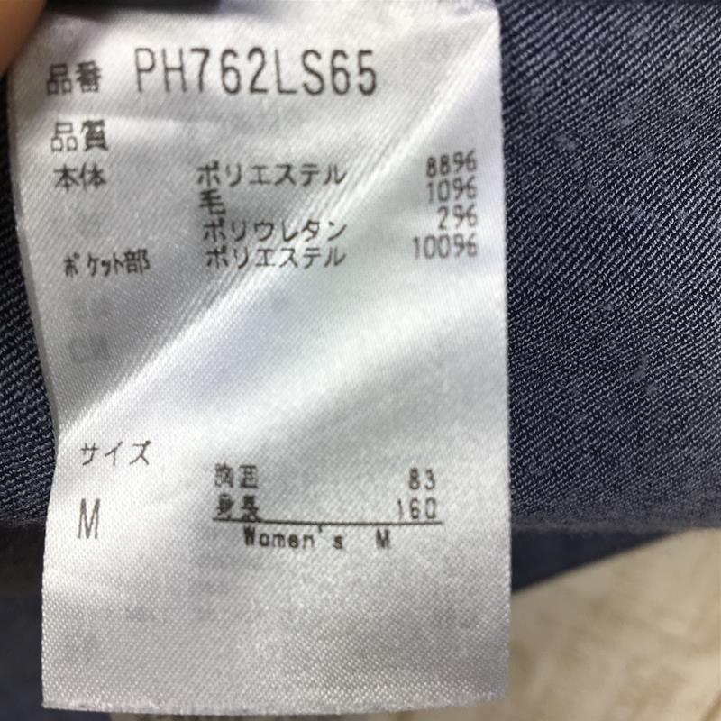 【女款M蓝色】Phenix Nomado衬衫PH762LS65亚洲女式合成纤维长袖衬衫内衬衬衫上衣