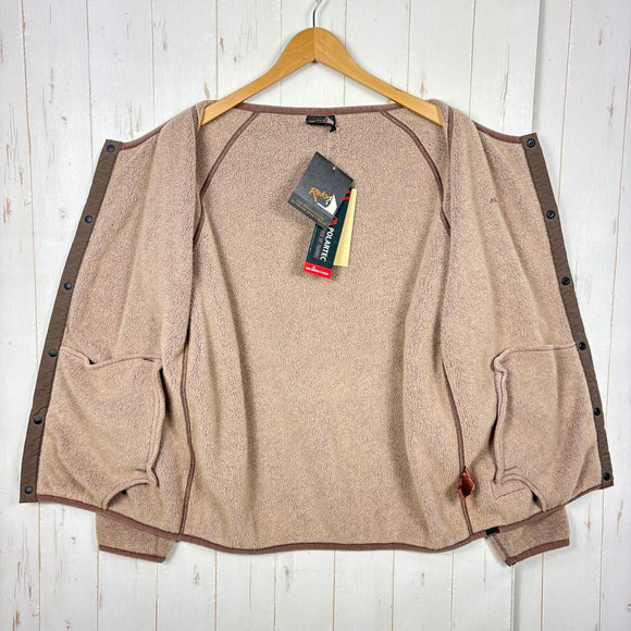 【Men's M カーキ系】 Rokx ( ロックス ) クラシック 200 フリース スナップ カーディガン WPD Classic 200 Fleece Snap Cardigan WPD RXMF224002 DARK KHAKI PIGMENT z0005