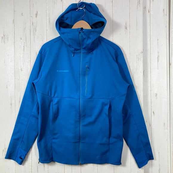 【Men's L ブルー系】 Mammut ( マムート ) アルティメート V ソフトシェル フーテッド ジャケット AF Ultimate V SO Hooded Jacket AF ポリエステル ウェア トップス アウター ジャケット ソフトシェル GORE