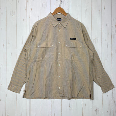 【Men's XL ベージュ系】 Columbia ( コロンビア ) ファイヤーホール レイク ロングスリーブ シャツ Firehole Lake LS Shirt ブラックレーベル コットン ウェア トップス インナー シャツ ロングスリーブシャツ コットン z0