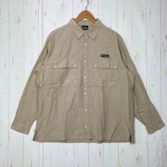 【Men's XL ベージュ系】 Columbia ( コロンビア ) ファイヤーホール レイク ロングスリーブ シャツ Firehole Lake LS Shirt ブラックレーベル コットン ウェア トップス インナー シャツ ロングスリーブシャツ コットン z0