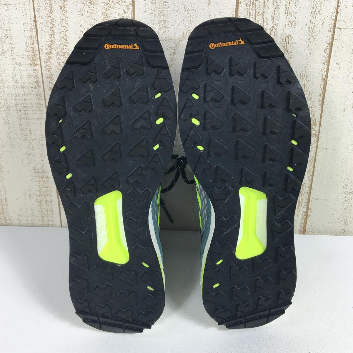 【男式 26.0 厘米灰色】Adidas Terrex Free Hiker 徒步鞋 FW8685 男式灰色/核心黑色/信号绿色登山鞋鞋类