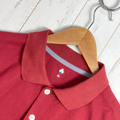 Montbell 男士 WIC Polo 衫，XL 码，红色。这款短袖涤纶 Polo 衫既可作上衣，也可作内搭。产品代码：z00056748。