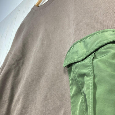 男士小号棕色 Chums 露营卫衣，棉质，抓绒外套，上衣，Z00054453