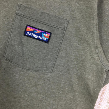 【Men's M グリーン系】 Patagonia ( パタゴニア ) ボードショーツ ラベル コットンポリ ポケット Tシャツ Board Short Label Cotton/Poly Pocket T-Shirt 生産終了モデル 入手困難 39053 Inte - 【公式】2ndGEAR（セカンドギア）Webショップ【登山用品・アウトドア用品専門 買取販売店】
