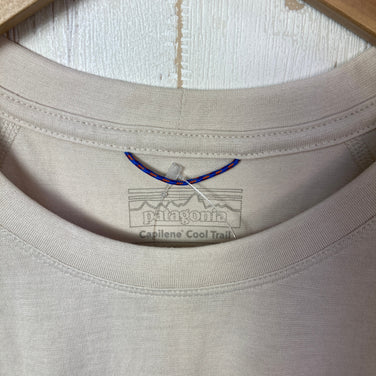 【Men's XS ベージュ系】 2024 Patagonia ( パタゴニア ) キャプリーン クール トレイル シャツ Short-Sleeved Capilene Cool Trail Shirt PUM ポリエステル ウェア トップス インナー シャツ ショー