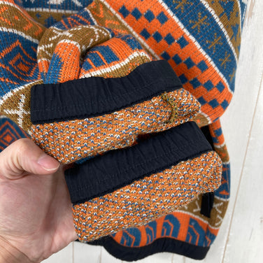 【Unisex L オレンジ系】 The North Face ( ザ・ノースフェイス ) ノルディック ハーフ ドーム セーター Nordic Half Dome Sweater ヘリテージオレンジ / マラードブルー ノルディック柄 ジャカードニット 静電ケア ポ