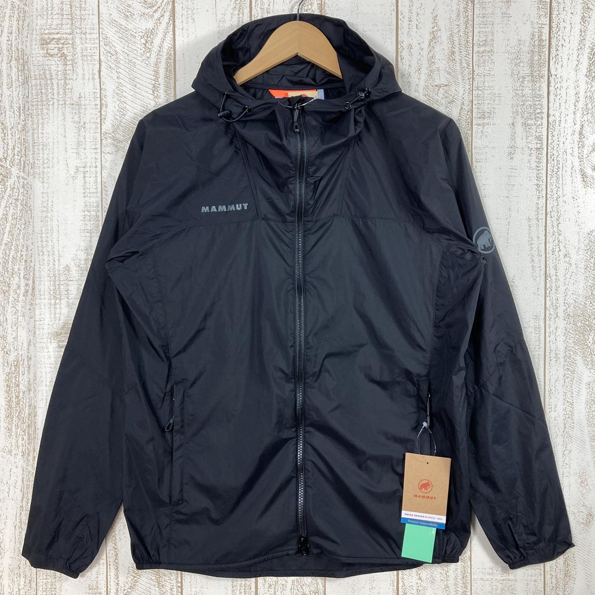 [男款 M 黑色] Mammut Prism 风衣连帽夹克亚洲版型 Prism Wb 连帽夹克 Af Windshell 连帽衫 Pertex 1012-00850 Internat