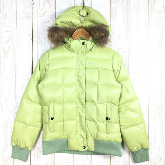 【Women's M グリーン系】 Marmot ( マーモット ) クラシコ ダウン ジャケット Classico Down Jacket フーディ パーカ ラクーンファー フード着脱可能 MJD-8175W Asian Women's  ダウンインサレーション アウ