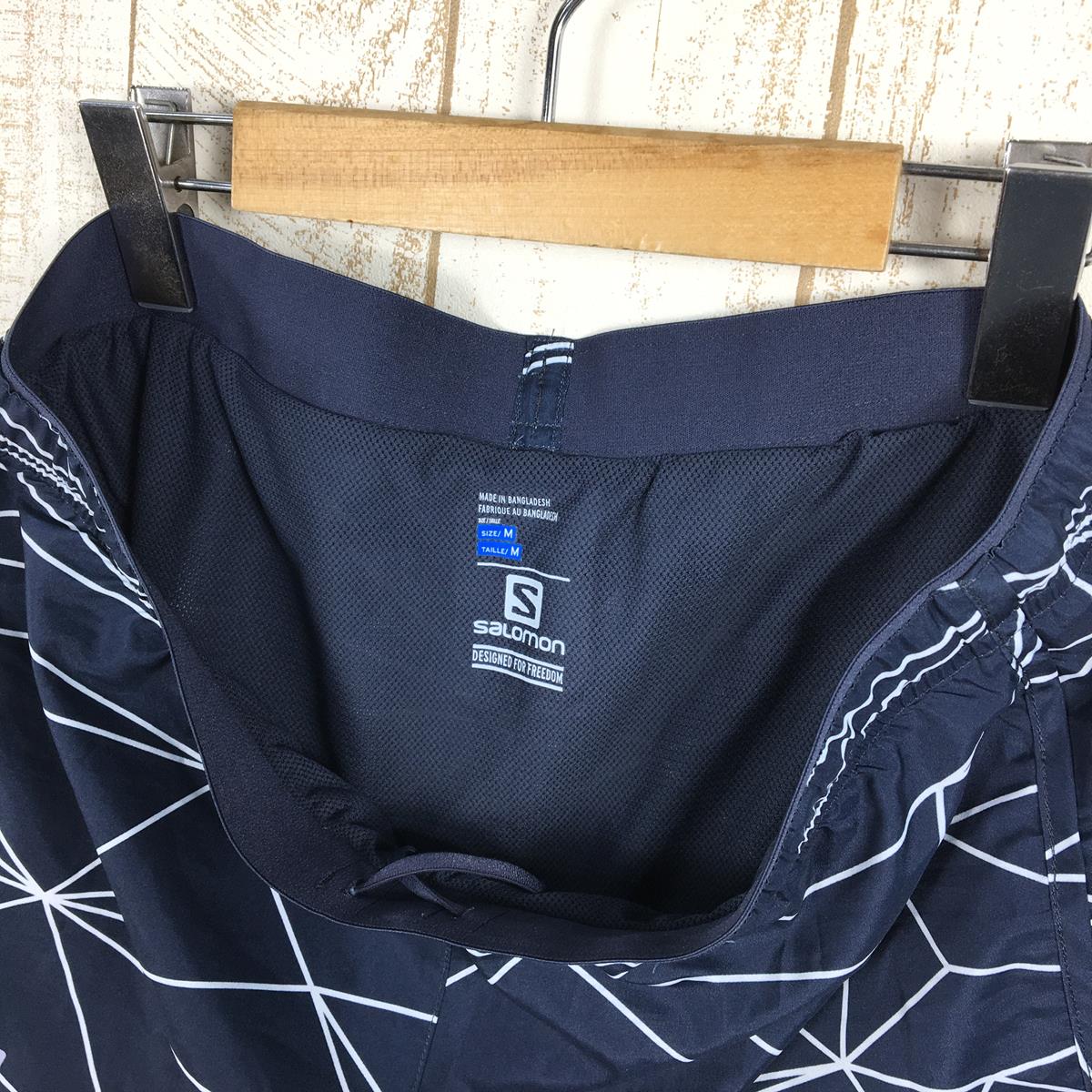 【女式M海军蓝】Salomon Agile Shorts女式Agile Short W跑步裤跑步短裤L40128200女式合成纤维短裤短裤下装