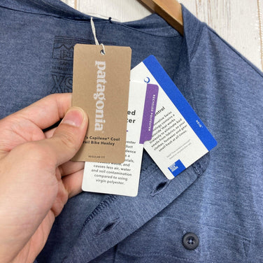 【Men's XS ネイビー系】 2022 Patagonia ( パタゴニア ) キャプリーン クール トレイル バイク ヘンリー Capilene Cool Trail Bike Henley CNY ポリエステル ウェア トップス インナー シャツ ショートスリ