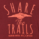 【Unisex XS レッド系】 Mountain Martial Arts | Mma ( マウンテンマーシャルアーツ ) シェア・ザ・トレイルズ Tシャツ Share The Trails Tee Unisex 化繊 ショートスリーブTシャツ クルーネック イン - 【公式】2ndGEAR（セカンドギア）Webショップ【登山用品・アウトドア用品専門 買取販売店】