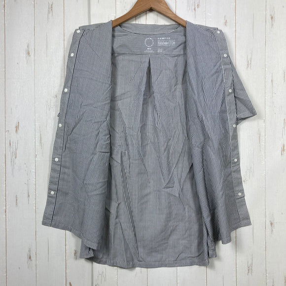 【Men's M グレー系】 Yamatomichi ( 山と道 ) メリノ ショートスリーブ シャツ Merino Short Sleeve Shirt ストライプ メリノウール100% 日本製 メリノウール ウェア トップス インナー シャツ ショートスリーブ