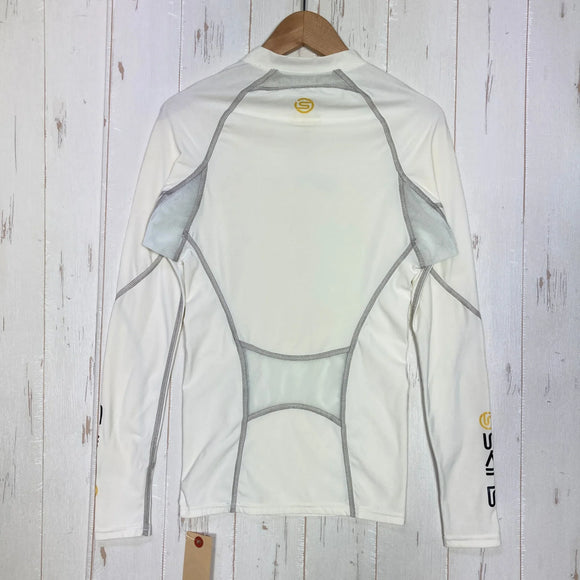 【Men's XS ホワイト系】 Skins ( スキンズ ) コンプレッション Vネック シャツ ナイロン ウェア トップス インナー シャツ ロングスリーブシャツ 化繊 z00059863  化繊 ロングスリーブシャツ インナー シャツ トップス ウェア