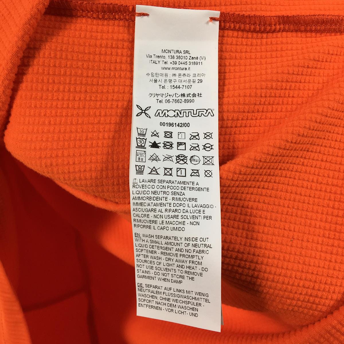 【男款S橙】Montura Spitze Zip Maglia 长袖拉链领衬衫 MMZP53X 国际男装 6861 合成纤维长袖衬衫