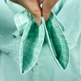 【Women's M グリーン系】 Mizuno ( ミズノ ) ロングスリーブ チェックシャツ ポリエステル ウェア トップス インナー シャツ ロングスリーブシャツ 化繊 z00055013  化繊 ロングスリーブシャツ インナー シャツ トップス ウェア