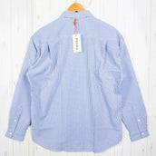 【Men's S ブルー系】 Ridge Mountain Gear ( リッジマウンテンギア ) ベーシック ロングスリーブシャツ ストライプ Basic Long Sleeve Shirt Stripe Blue / White ポリエステル ウェア トップス