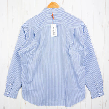 【Men's S ブルー系】 Ridge Mountain Gear ( リッジマウンテンギア ) ベーシック ロングスリーブシャツ ストライプ Basic Long Sleeve Shirt Stripe Blue / White ポリエステル ウェア トップス - 0