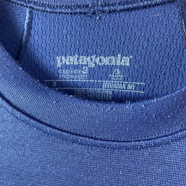 Men's Small Navy 2012 Patagonia Capilene 3 Midweight Crew, Polyester Long Sleeve Crew T-Shirt