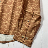 【Men's S ブラウン系】 Jolly Gear ( ジョリーギア ) トリプルクラウン ボタンダウン ロングスリーブ TRIPLE CROWN BUTTON DOWN LONG SLEEVE Golden Waves ポリエステル ウェア トップス インナー