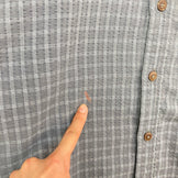 【男士 S 蓝色系】1990年代 Patagonia ( 巴塔哥尼亚 ) Puckerwear Shirt 停产型号 稀有 衣服 上衣 内搭 短袖衬衫 合成纤维 z00053387 合成纤维 衬
