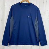 【Men's M ネイビー系】 Montbell ( モンベル ) ウイックロン ZEO ロングスリーブ ティー Wickron ZEO Long Sleeve T ポリエステル ウェア トップス インナー シャツ ロングスリーブTシャツ クルーネック 化繊 z00