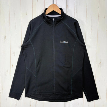 【Men's M ブラック系】 Montbell ( モンベル ) ウイックロン ZEOサーマル ジャケット Men's Wickron ZEO Thermal Jacket Men's 裏面起毛 UVカット ポリエステル ウェア トップス インナー シャツ ロング
