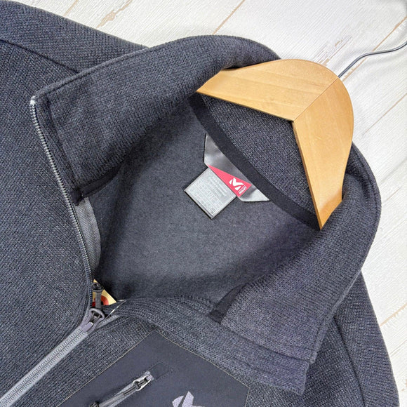 【Men's M ブラック系】 Millet ( ミレー ) トリベニ ジャケット Tribeni Jacket Black / Noir ニットセーター調 ポリエステル ウェア トップス アウター ジャケット フリース z00057464 Black / Noir